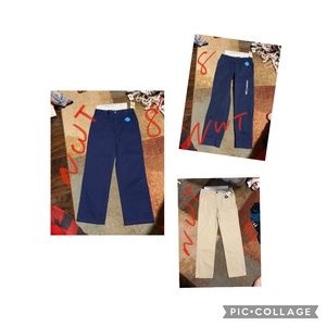 NWT Lot of 3 boys dress pants navy khaki Oshkosh carters sz 8